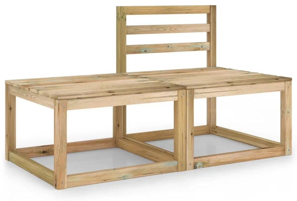 vidaXL Set mobilier de grădină, 2 piese, lemn de pin tratat verde