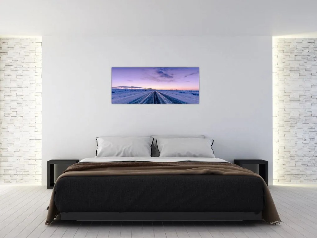 Tablou - autostrada iarna (120x50 cm)