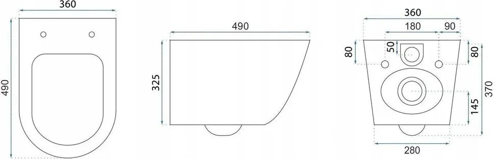 Vas WC suspendabil Rea Carlo Mini Tornado negru auriu