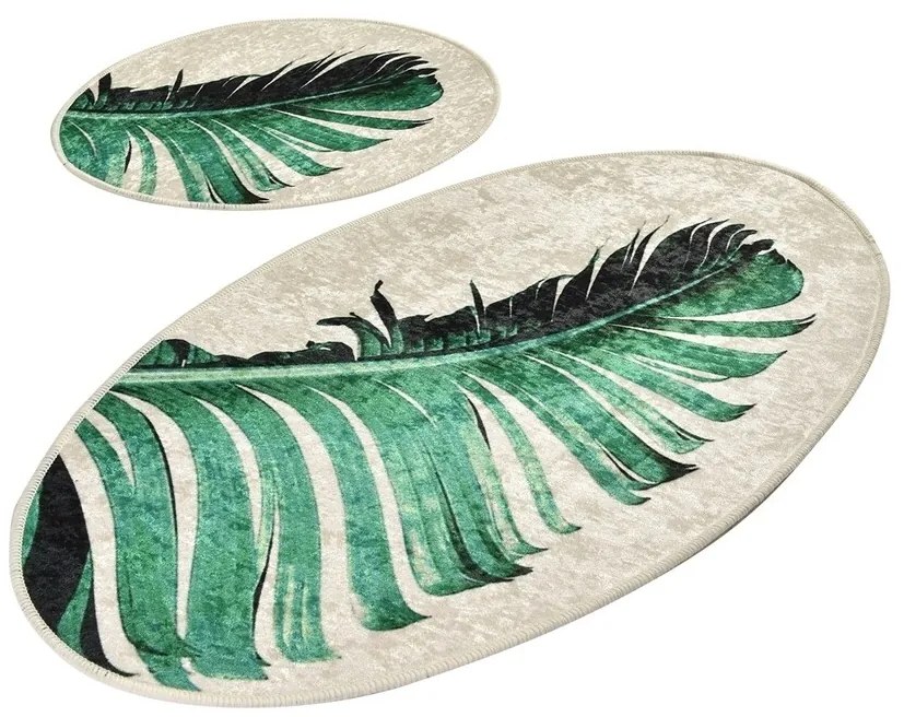 Set 2 covorase de baie Floret, Chilai, 50x60 cm/60x100 cm, multicolor