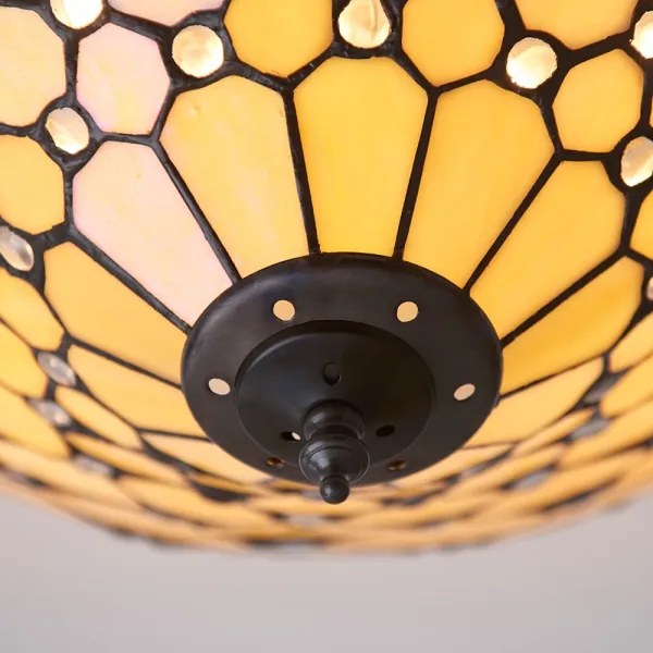 Endon 70242 - Plafonieră Tiffany PEARL 2xE27/60W/230V Ø 37 cm