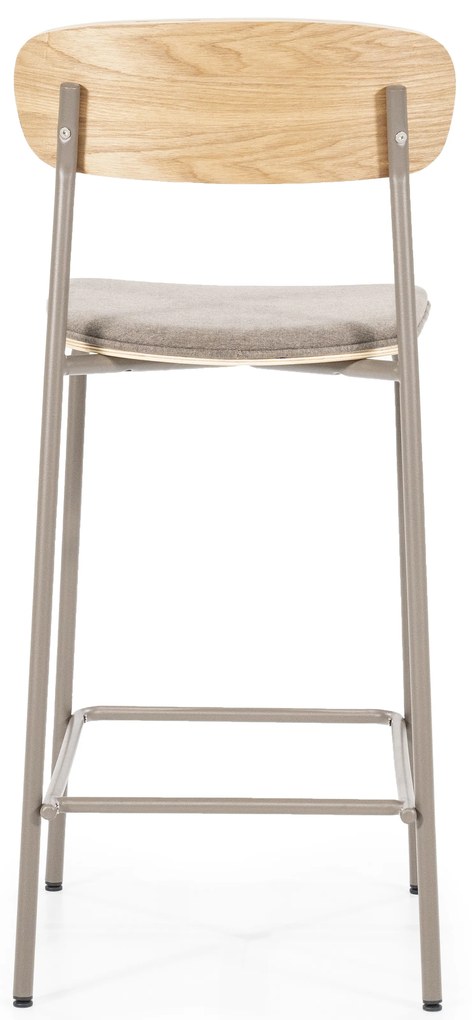Scaun de bar Skoladin lemn de frasin taupe 95 cm