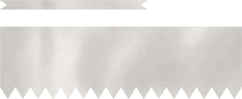 vidaXL Margine pentru gazon 10 pcs Argintiu 100 x 0.05 x 20 cm