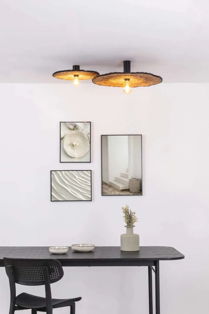 Aplica de perete/tavan design natural din ratan COSTAS 40cm