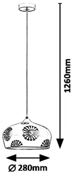 Rabalux 6049 - Pendul pe cablu GINGER 1xE27/60W/230V