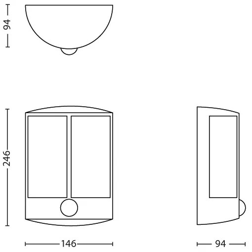 Corp de iluminat LED de exterior cu senzor MYGARDEN STOCK LED/6W IP44 Philips 16465/93/16