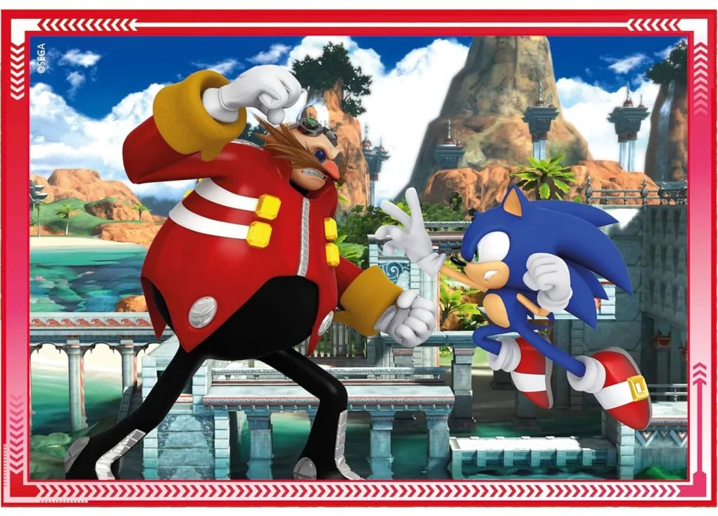 Sonic Ariciul Save the Day Puzzle Clementoni 4 în 1