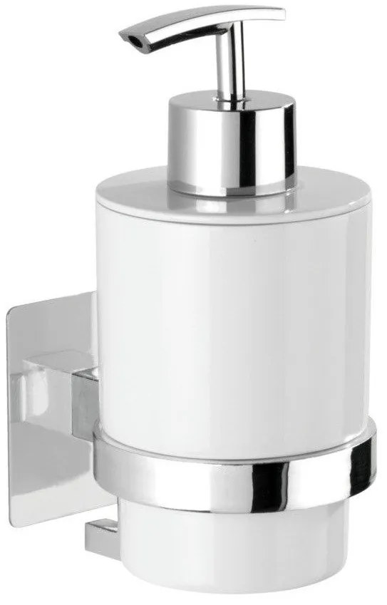 Dispenser săpun lichid cu suport QUADRO, 250 ml, WENKO