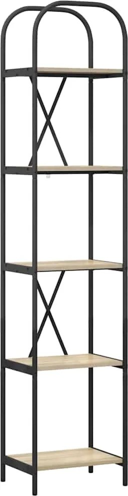 vidaXL Raft pentru cărți Stejar Sonoma 40 x 30 x 183 cm Lemn compozit