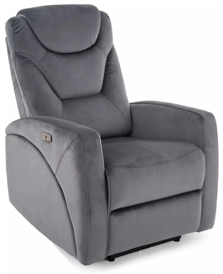 Fotoliu recliner Kronos velvet gri Blu14