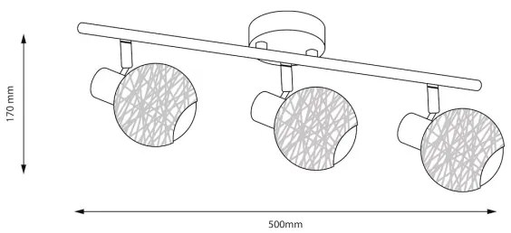 Spot DEX 3xE14/10W/230V bej/crem