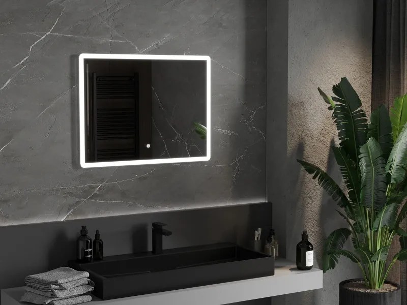 Mexen Navia oglindă de baie iluminată 80 x 60 cm, LED 6000K, anti-aburire - 9803-080-060-611-00