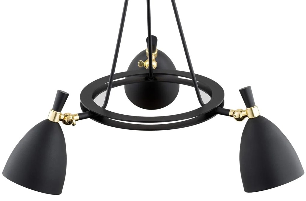 Lustra cu 3 spoturi design modern CHARLOTTE negru