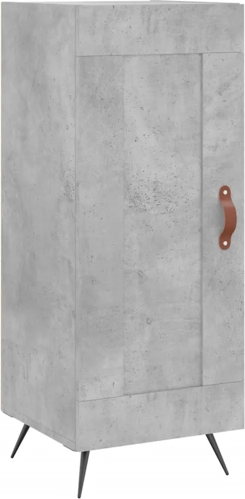 vidaXL Servantă, gri beton, 34,5x34x90 cm, lemn compozit