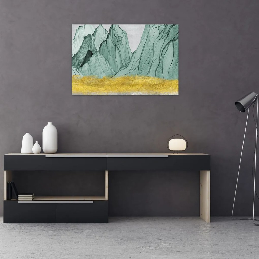 Tablou - Munții Smarald N⁰1 (90x60 cm)