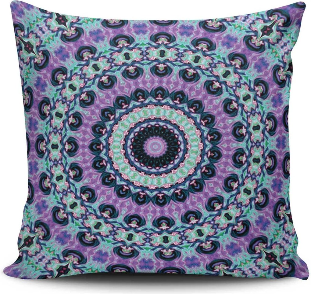 Perna MANDALA-06, multicolor, bumbac/poliester, 43x43 cm
