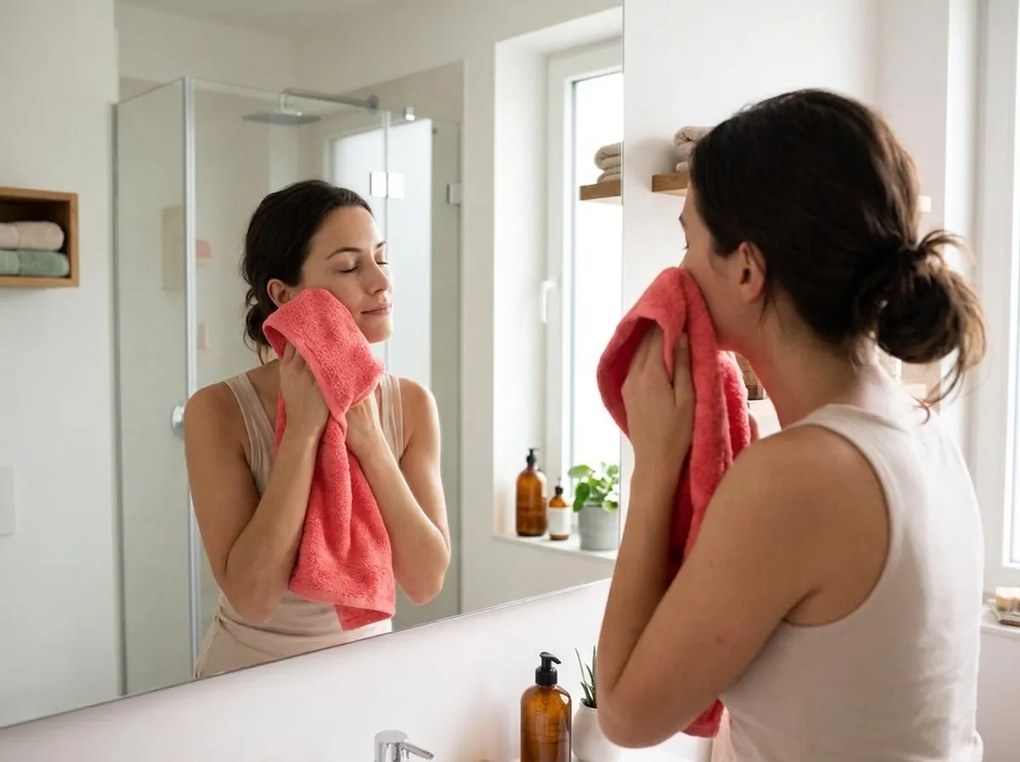 Prosop NORIELLE 50x90 cm rosu, 100% bumbac