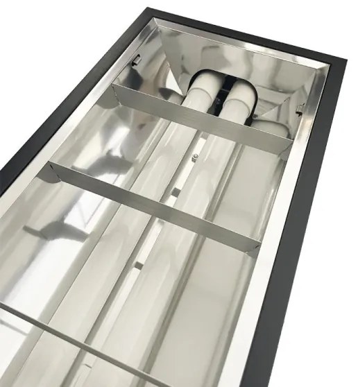 Corp de iluminat fluorescent 2xG13/18W/230V negru 120 cm