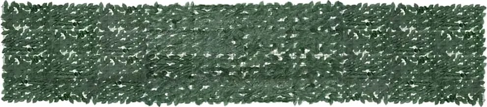 vidaXL Paravan de balcon, frunze verde închis, 500x100 cm