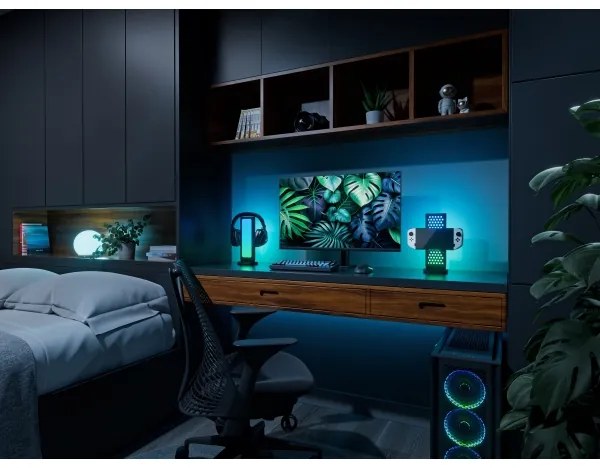 Stație LED RGBIC dimabilă de încărcare de masă Nanoleaf N7602K00-1LB 2700-6500K 5V negru