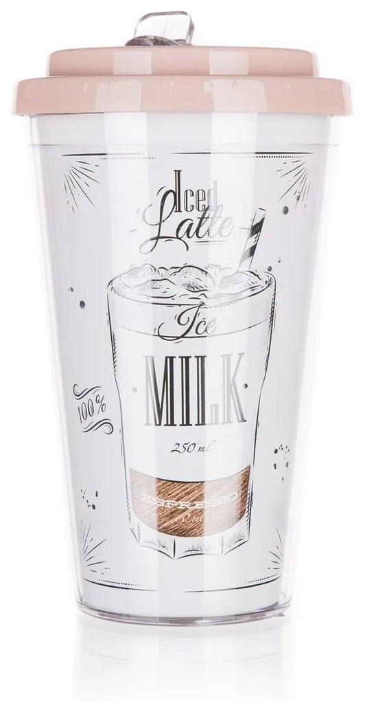 Cană de călătorie cu perete dublu Banquet COFFEE0,5 l , Iced latte