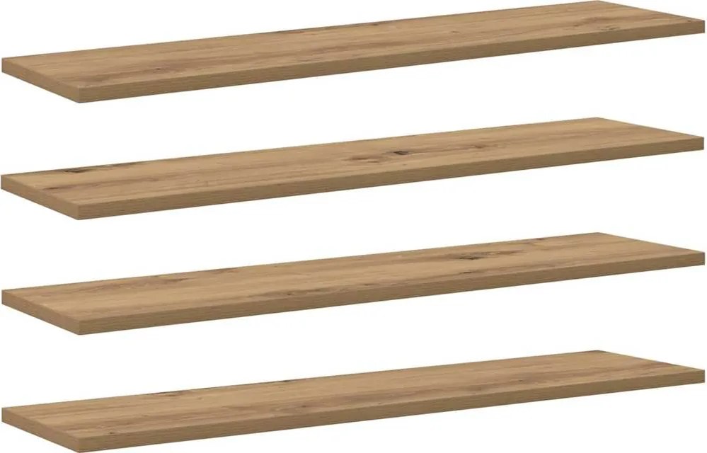 vidaXL Raft pentru cărți 4 pcs Maro 80 x 20 x 1,5 cm Lemn compozit