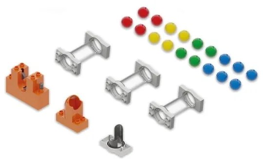 Set accesorii pistă cu bile Hubelino Elevator, 24 piese