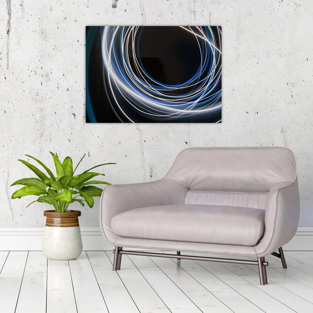 Tabloul cu linii albastre (70x50 cm)