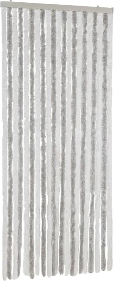 vidaXL Perdea pentru insecte, gri deschis și alb, 90x200 cm, chenille