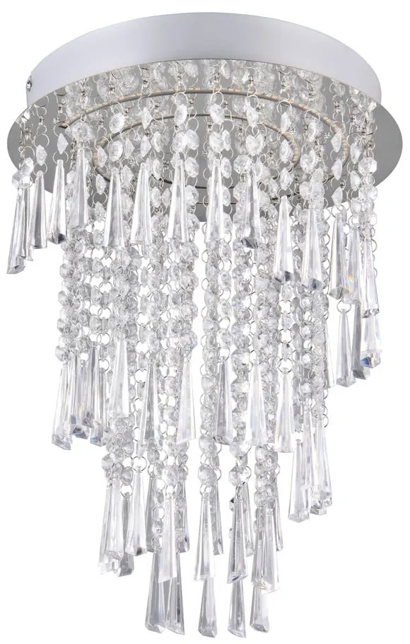 Plafonieră argintie LED ø 30 cm Pomp – Trio