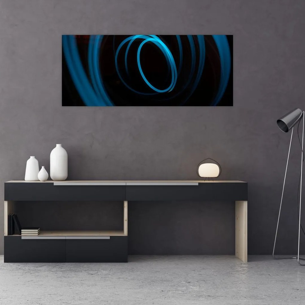 Tablou cu linie albastră (120x50 cm)