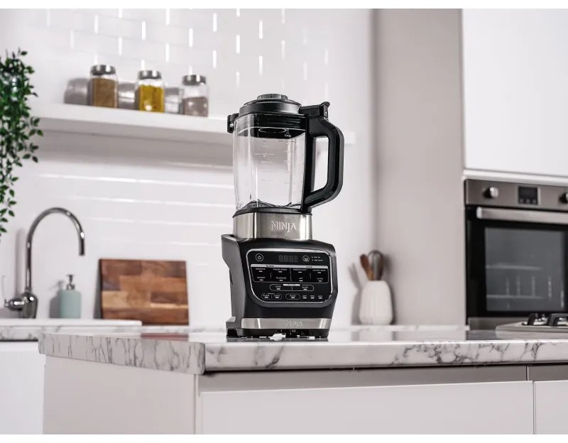 Blender Ninja HB150EU, 1000W, 1,7 l, 10 programe, Auto-iQ, 2in1, Sticla termorezistenta, Negru