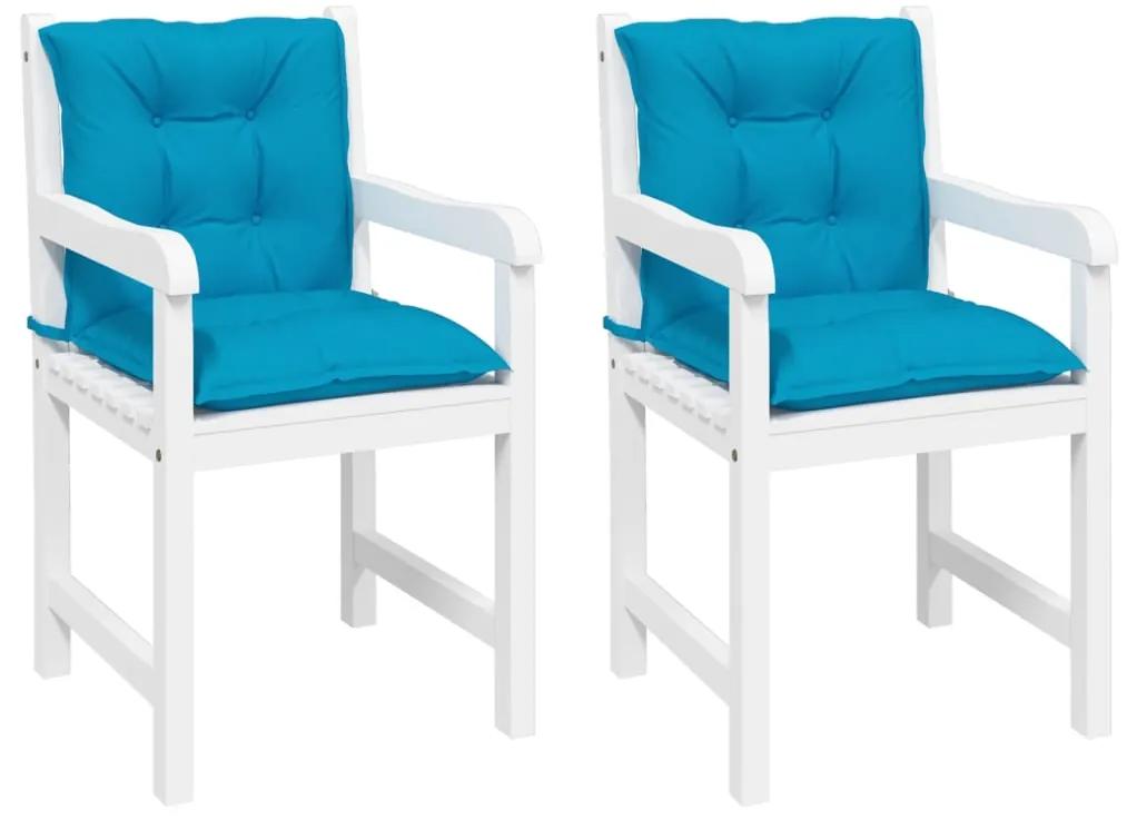 Perne pentru scaun de gradina, 2 buc., albastru, 100x50x7 cm 2, Albastru, 100 x 50 x 7 cm
