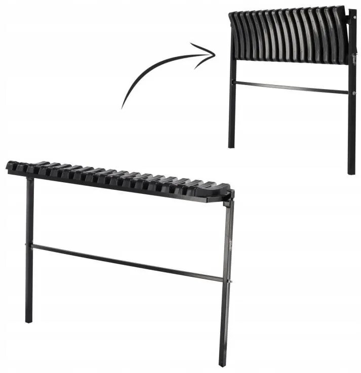 Bancă de grădină Shade 90 (negru). 1096492