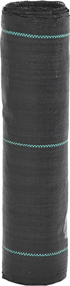 vidaXL Membrană antiburuieni, negru, 0,5x10 m, PP