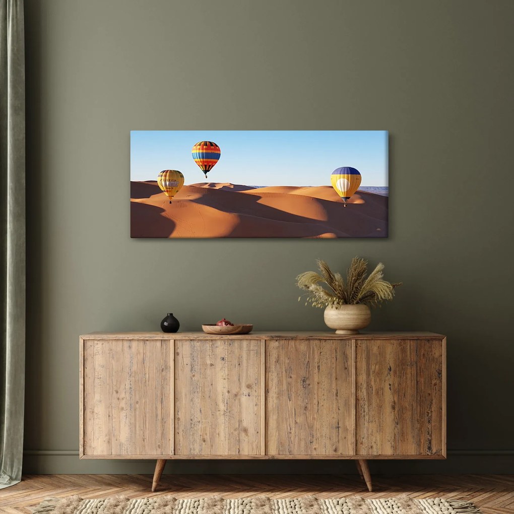 Tablou - baloane zburătoare în deșert (120x50 cm)