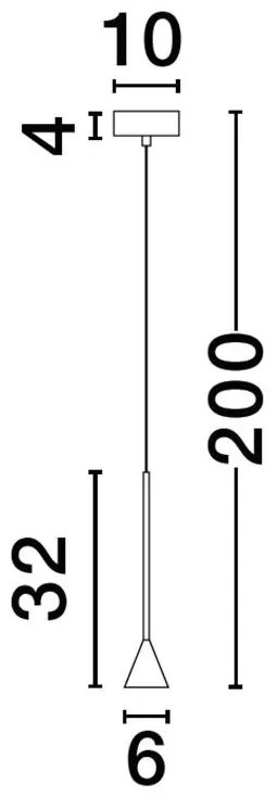 Pendul LED design minimalist NET auriu