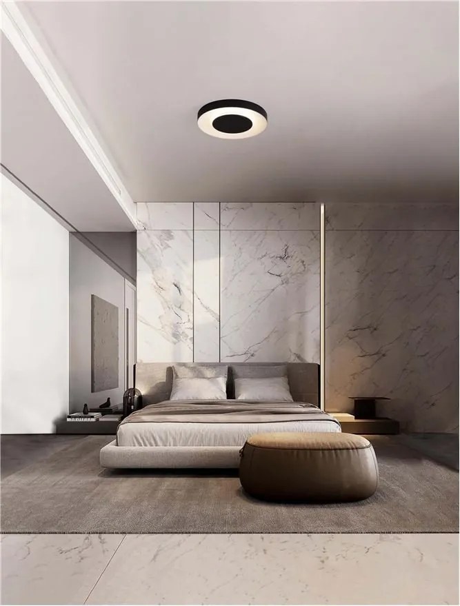 Plafoniera LED design slim PADA negru D-40cm