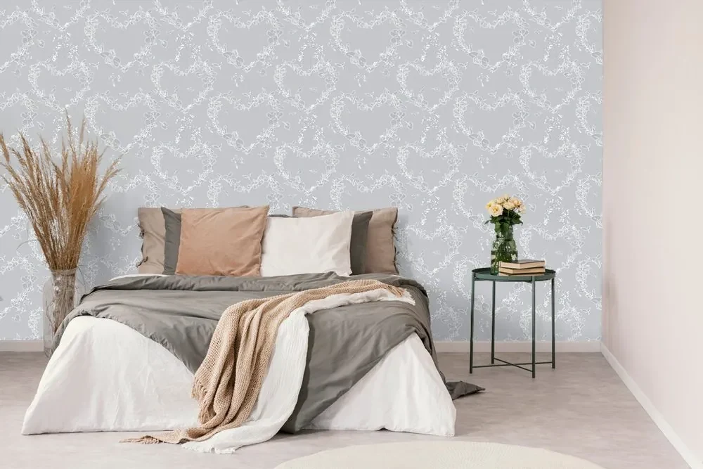 Tapet inimă populară în design gri