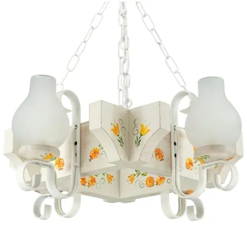 Brilagi - Candelabru cu lanț QUEEN 4xE14/40W/230V fag/crem