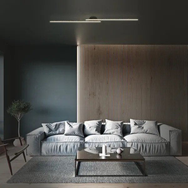 Lustră LED aplicată REY 2xLED/12W/230V negru Briloner 3717-025