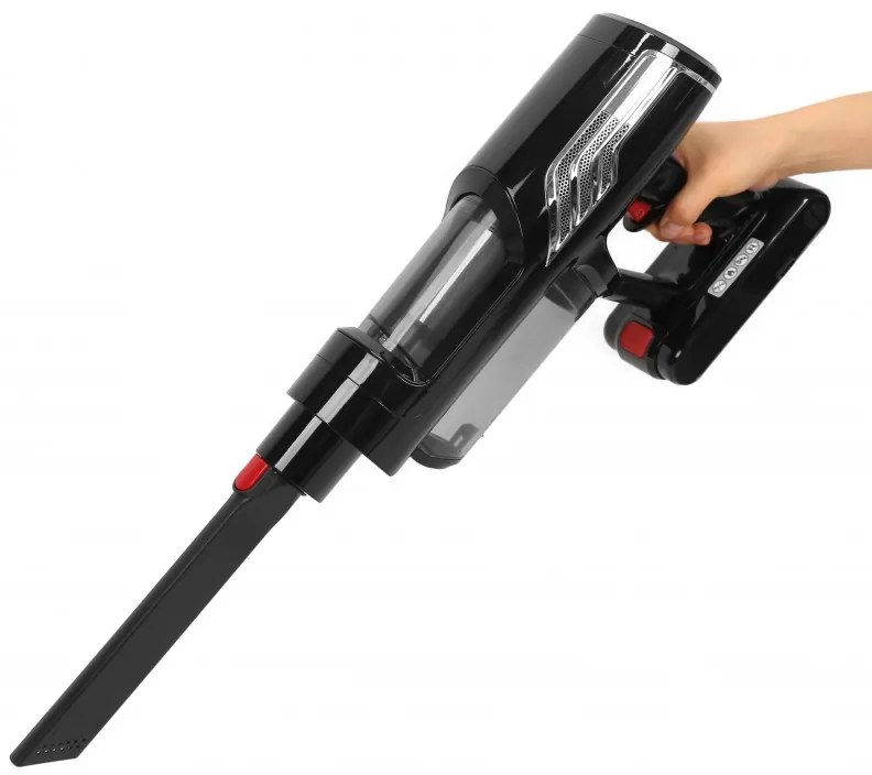 Resigilat: Aspirator fără fir Oliver Voltz OV51001Q, 250W, Li-ion 2500 mAh, 3 viteze, 0.6 l, 25 kPa, Ecran tactil, Negru