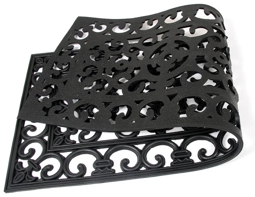 Covoraș de curățat cauciuc Deco 45 x 120 x 1 cm, negru