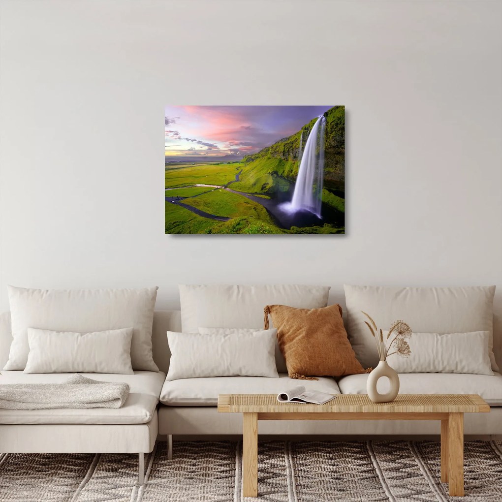 Tablou pe sticlă cu cascade (70x50 cm)
