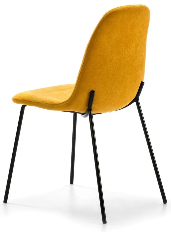 Scaune de dining galbene 4 buc. Renne – Marckeric