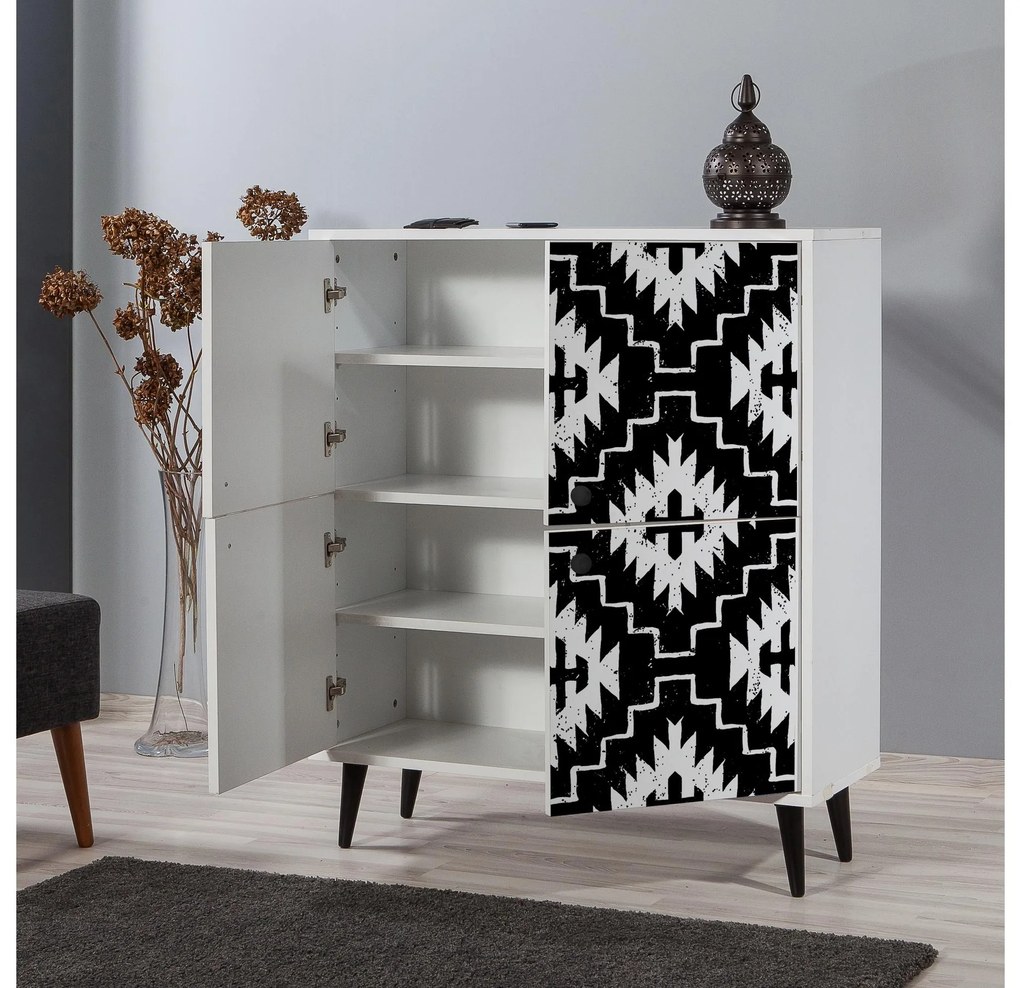 Dulap Mozaic (Alb + Negru). 1088501