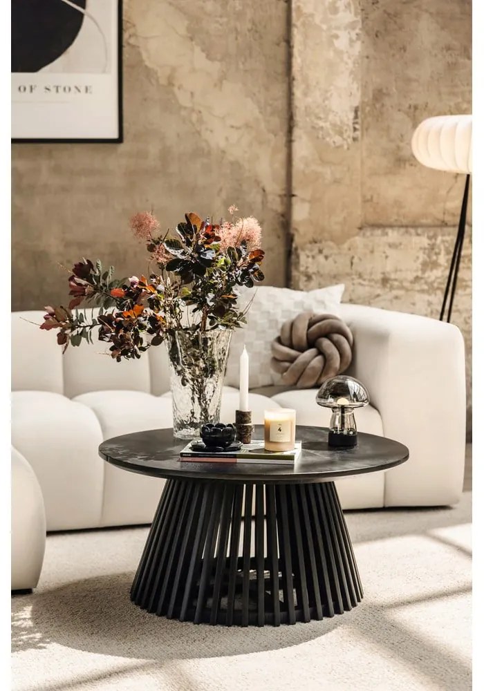 Colțar crem cu tapițerie din catifea (cu colț pe partea stângă, cu șezlong) Cube – Bonami Selection