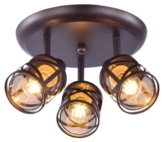 Plafoniera 3 spoturi design industrial metalica galben de chihlimbar OBERON 5337 RX