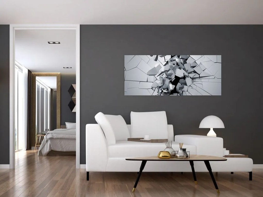 Tablou abstracție 3D (120x50 cm)