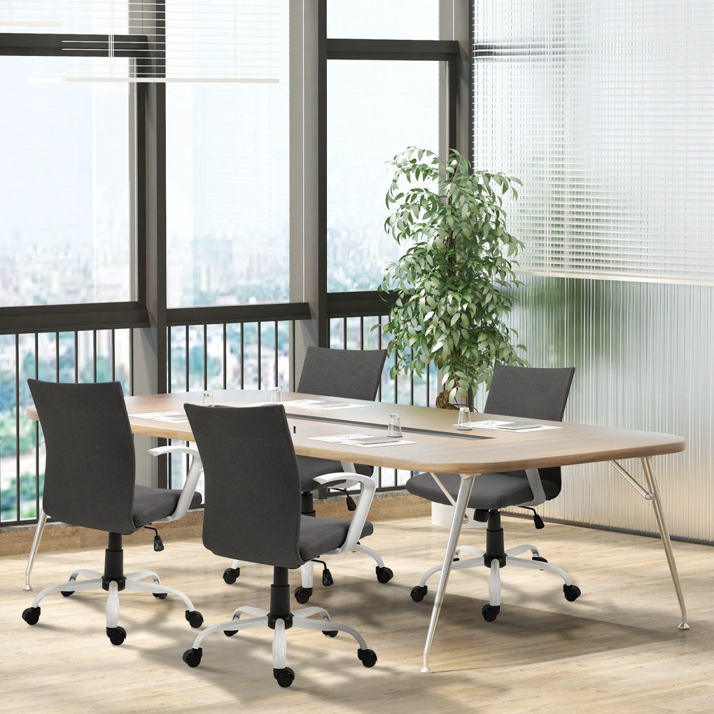 Vinsetto Scaun de Birou Ergonomic și Pivotant pentru Birou, Gri Închis | Aosom Romania